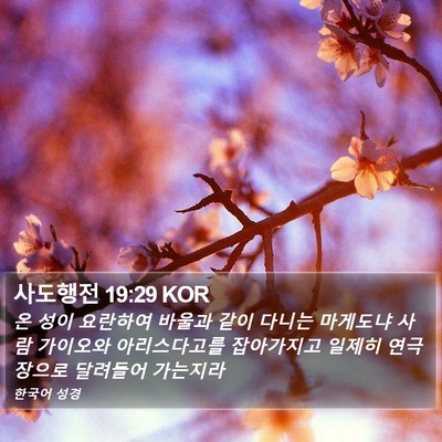 사도행전 19:29 KOR Bible Verse Image