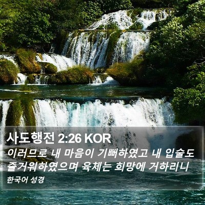 사도행전 2:26 KOR Bible Verse Image