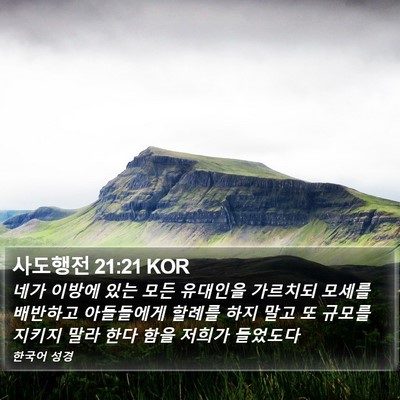 사도행전 21:21 KOR Bible Verse Image