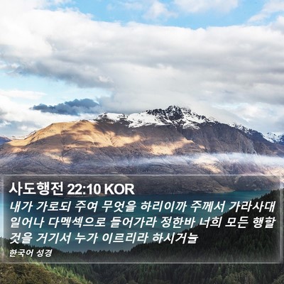 사도행전 22:10 KOR Bible Verse Image