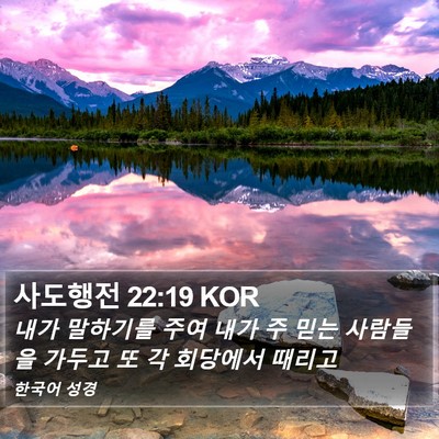 사도행전 22:19 KOR Bible Verse Image