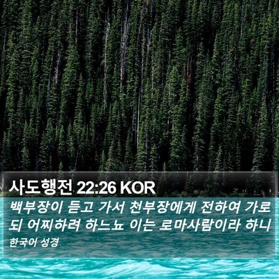 사도행전 22:26 KOR Bible Verse Image