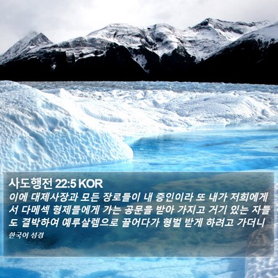 사도행전 22:5 KOR Bible Verse Image