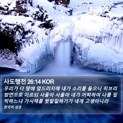 사도행전 26:14 KOR Bible Verse Image