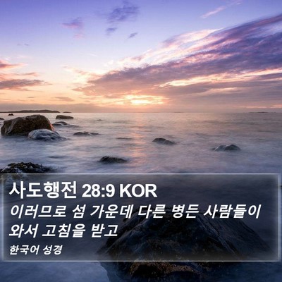 사도행전 28:9 KOR Bible Verse Image