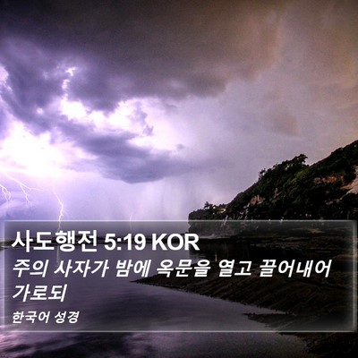 사도행전 5:19 KOR Bible Verse Image