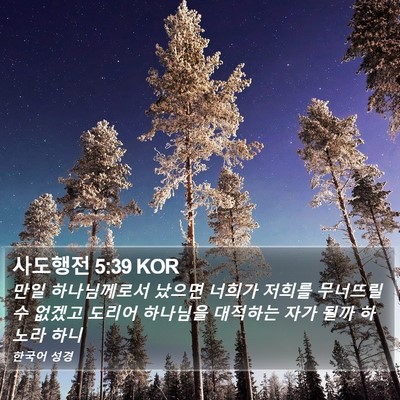사도행전 5:39 KOR Bible Verse Image