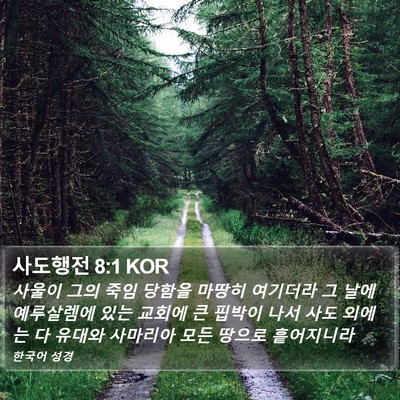 사도행전 8:1 KOR Bible Verse Image