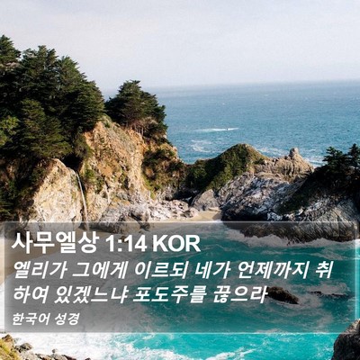 사무엘상 1:14 KOR Bible Verse Image