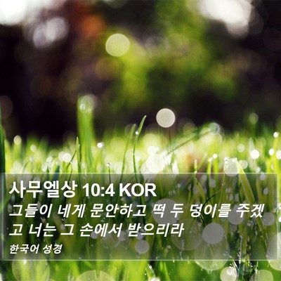 사무엘상 10:4 KOR Bible Verse Image