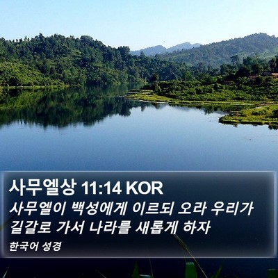 사무엘상 11:14 KOR Bible Verse Image