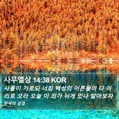 사무엘상 14:38 KOR Bible Verse Image