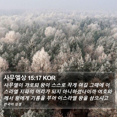 사무엘상 15:17 KOR Bible Verse Image