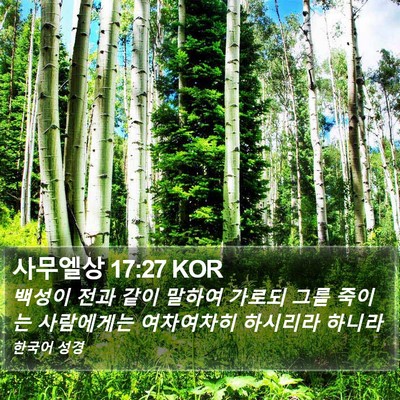 사무엘상 17:27 KOR Bible Verse Image