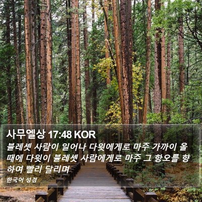 사무엘상 17:48 KOR Bible Verse Image