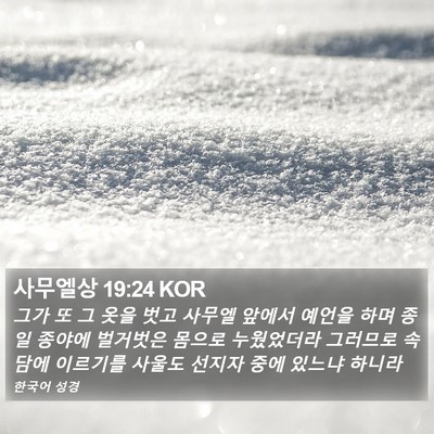 사무엘상 19:24 KOR Bible Verse Image