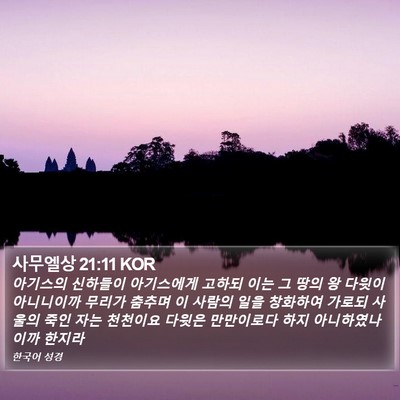 사무엘상 21:11 KOR Bible Verse Image