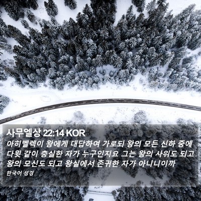 사무엘상 22:14 KOR Bible Verse Image