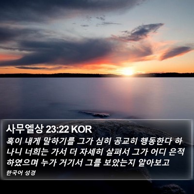 사무엘상 23:22 KOR Bible Verse Image