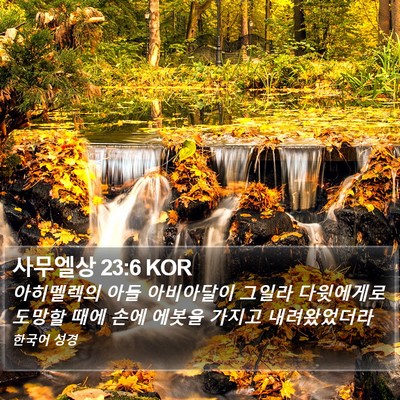 사무엘상 23:6 KOR Bible Verse Image