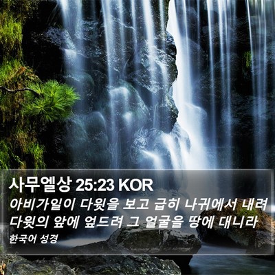 사무엘상 25:23 KOR Bible Verse Image