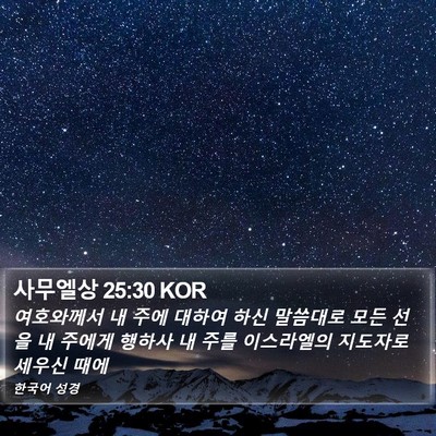 사무엘상 25:30 KOR Bible Verse Image