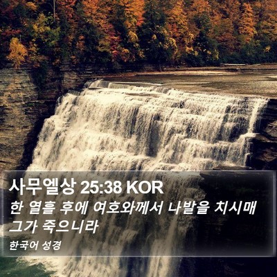 사무엘상 25:38 KOR Bible Verse Image