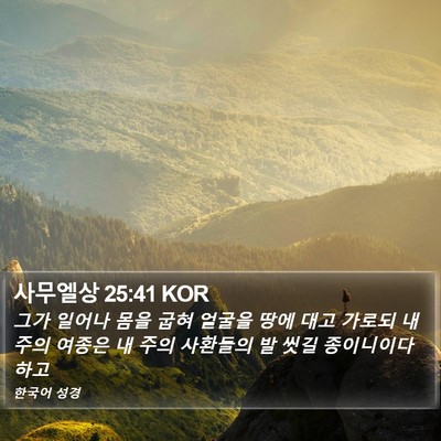 사무엘상 25:41 KOR Bible Verse Image