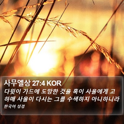 사무엘상 27:4 KOR Bible Verse Image
