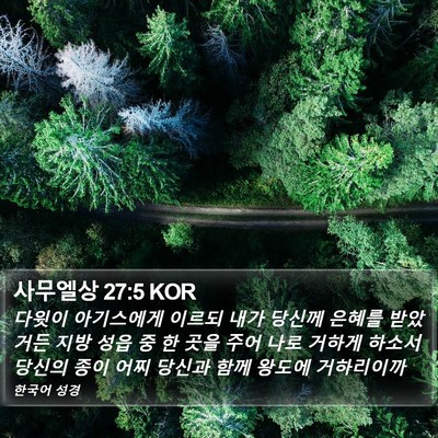 사무엘상 27:5 KOR Bible Verse Image