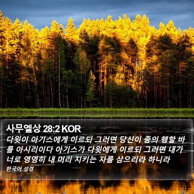 사무엘상 28:2 KOR Bible Verse Image