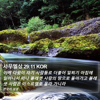 사무엘상 29:11 KOR Bible Verse Image