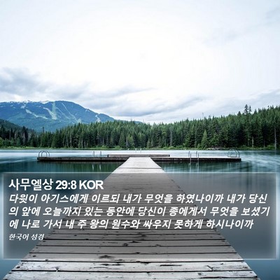 사무엘상 29:8 KOR Bible Verse Image
