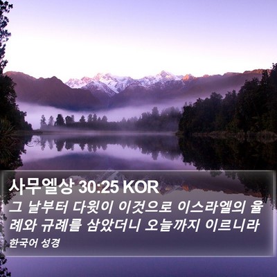 사무엘상 30:25 KOR Bible Verse Image