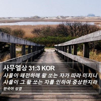 사무엘상 31:3 KOR Bible Verse Image