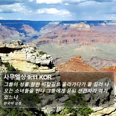 사무엘상 9:11 KOR Bible Verse Image