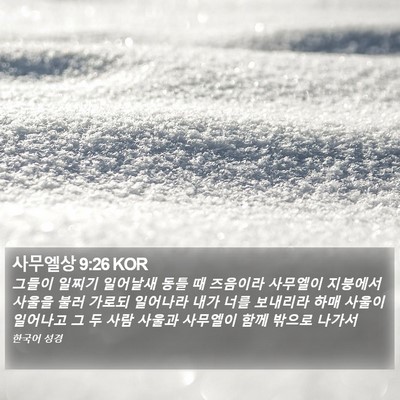 사무엘상 9:26 KOR Bible Verse Image