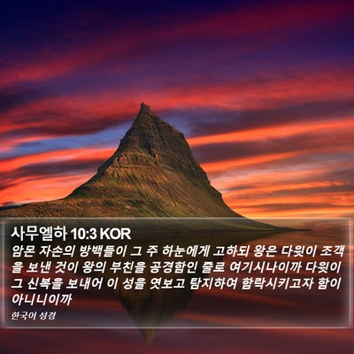 사무엘하 10:3 KOR Bible Verse Image