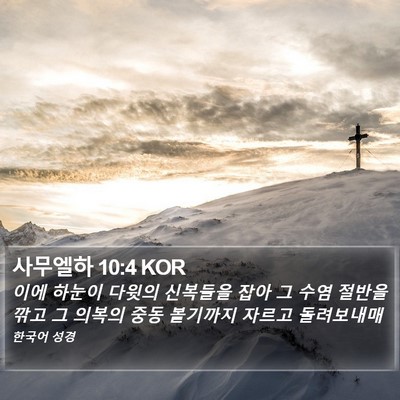 사무엘하 10:4 KOR Bible Verse Image