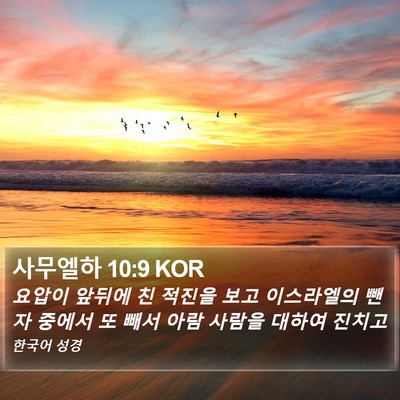 사무엘하 10:9 KOR Bible Verse Image
