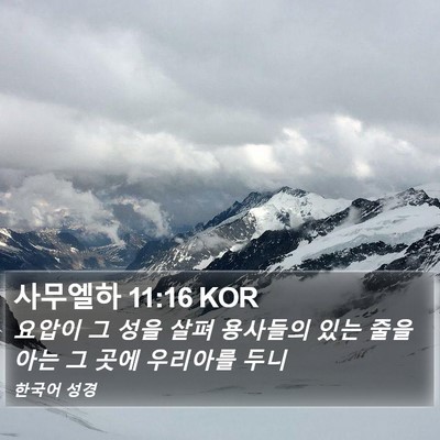사무엘하 11:16 KOR Bible Verse Image