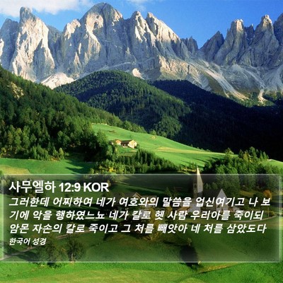 사무엘하 12:9 KOR Bible Verse Image