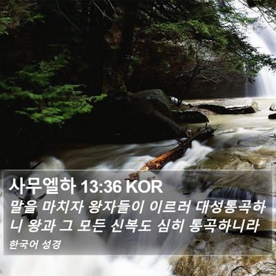사무엘하 13:36 KOR Bible Verse Image