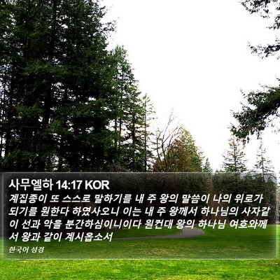 사무엘하 14:17 KOR Bible Verse Image