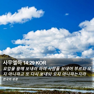 사무엘하 14:29 KOR Bible Verse Image