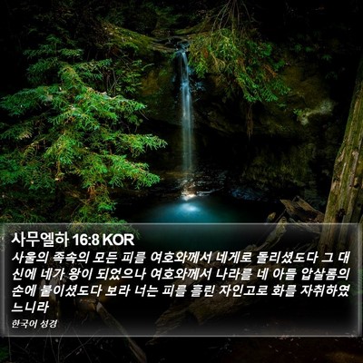 사무엘하 16:8 KOR Bible Verse Image