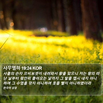 사무엘하 19:24 KOR Bible Verse Image