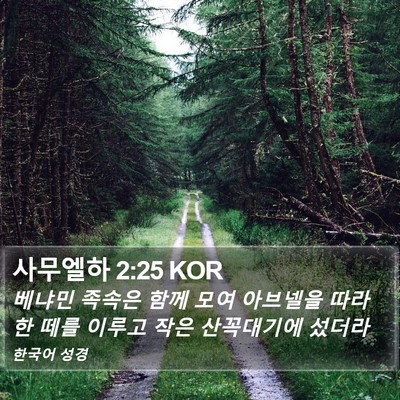 사무엘하 2:25 KOR Bible Verse Image