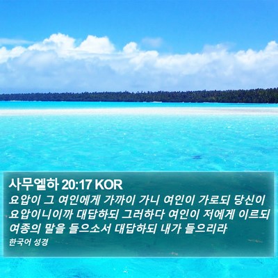 사무엘하 20:17 KOR Bible Verse Image