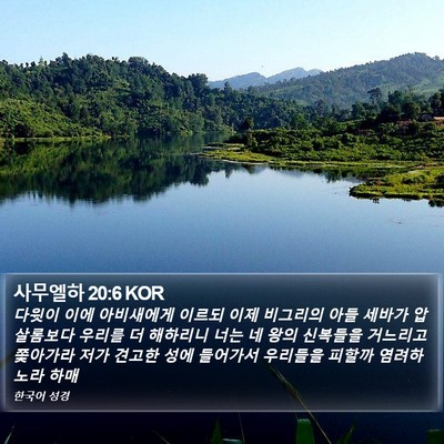 사무엘하 20:6 KOR Bible Verse Image
